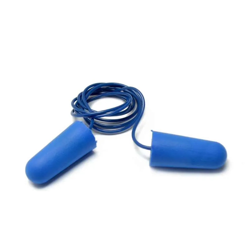 Detectable Corded Ear Plugs SNR 37dB - Case of 100 Pairs — Blue